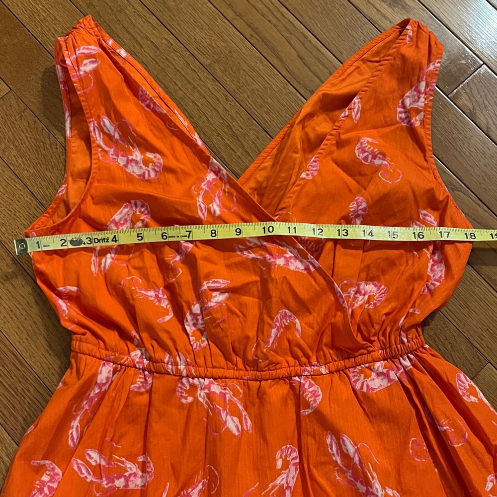 Last chance Maeve Anthro Lobster Flirty Wrap Mini Dress - Picture 6 of 16